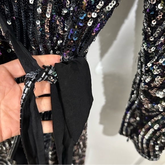 Rodarte x & Other Stories Sequined Silk Wrap Dress size 4 - Picture 11 of 15